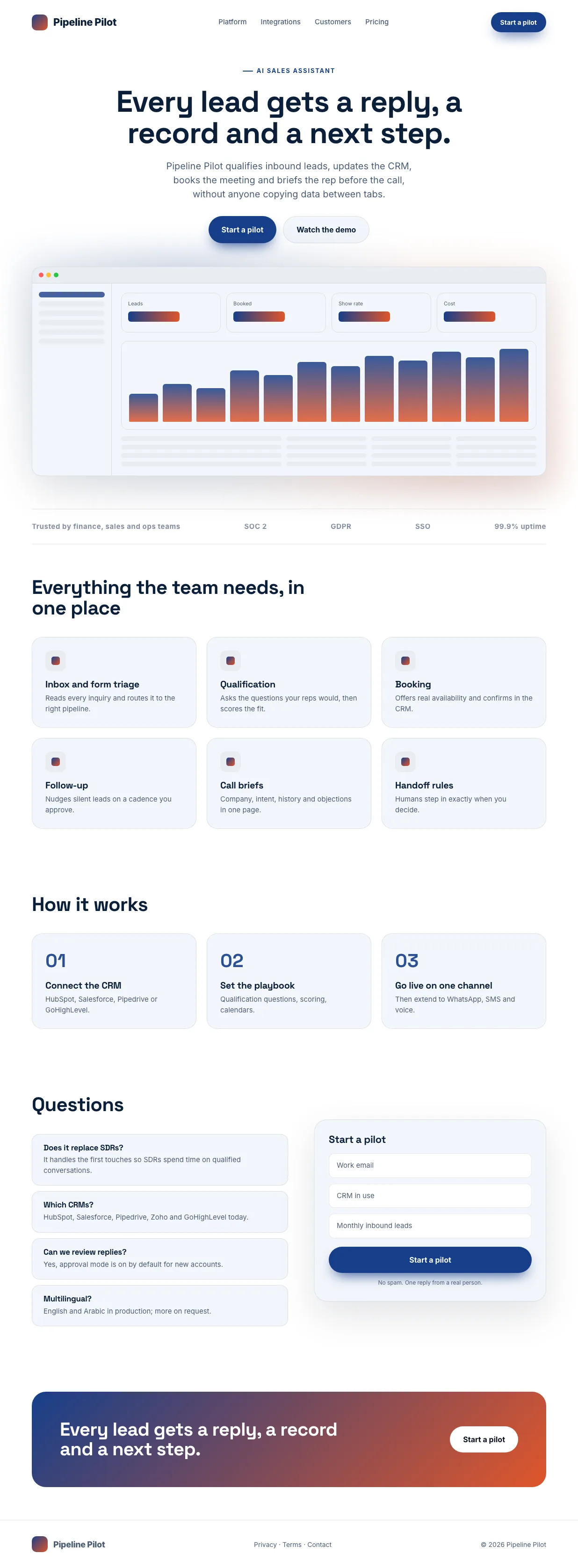 AI sales assistant and CRM automation preview